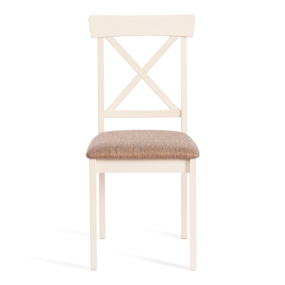 Стул Гольфи 2/ Golfi 2 дерево гевея, 45*51*94, ivory white, ткань кор.-зол. (1505-9)