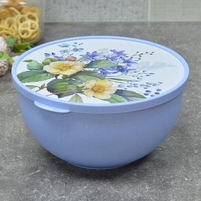 Миска 2л с крышкой "Цветущий сад"