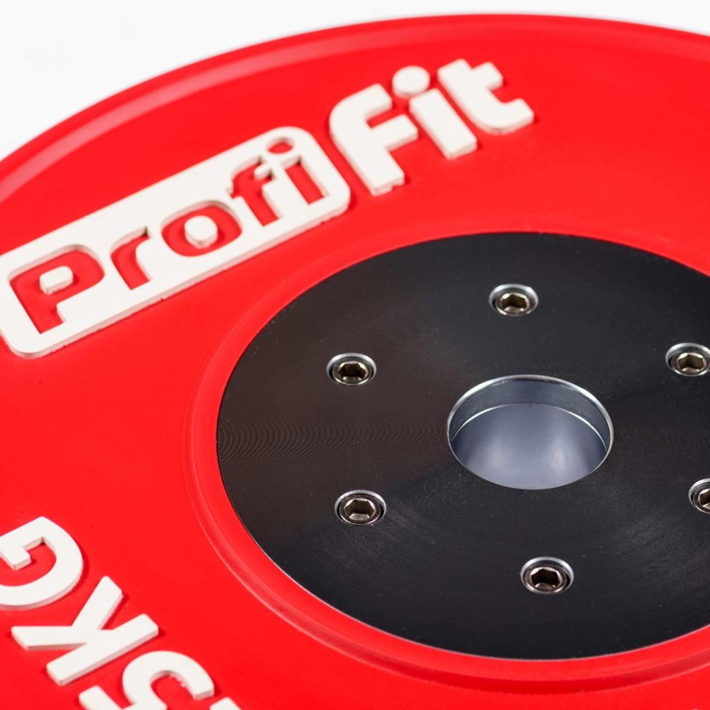 Диск профессиональный обрезиненный (цветной) D51 мм PROFI-FIT 25 кг