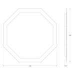 Зеркало Evoform с LED-подсветкой 32 W 100х100 см Без выключателя Нейтральный белый свет