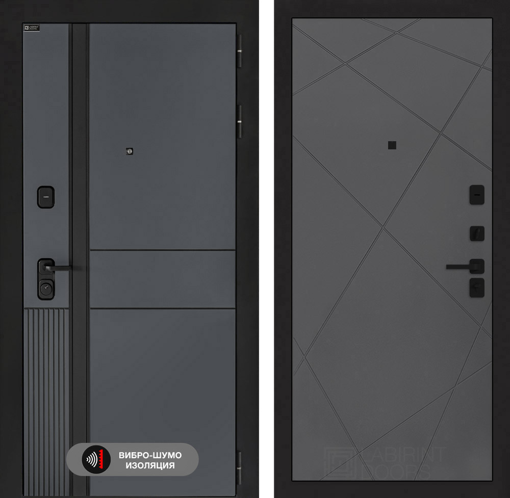 Входная дверь Лабиринт EVOLAB - 24 Графит софт