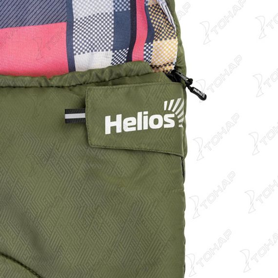 Спальный мешок OLYMPUS Wide 300 (220х90, холлофайбер, зеленый/город) (T-HS-SB-OW-300-NC) Helios