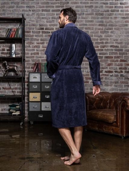 Халат мужской Christopher без капюшона Джинс "Polens"