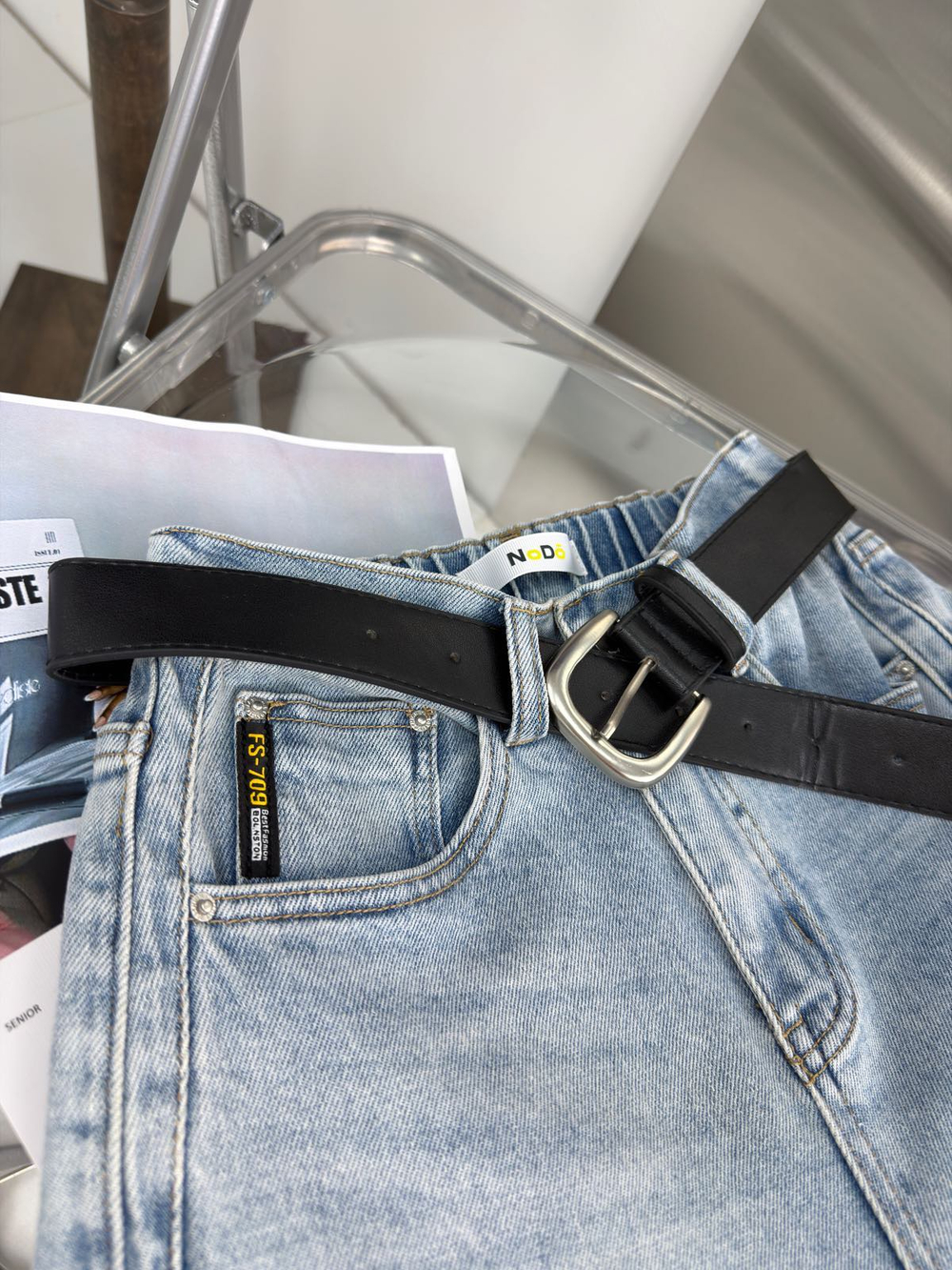 Брюки джинсовые женские арт. 8726 цвет голубой