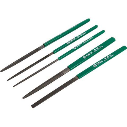 Набор напильников Sata 5 предметов, разные виды и сечения, прямые 03901