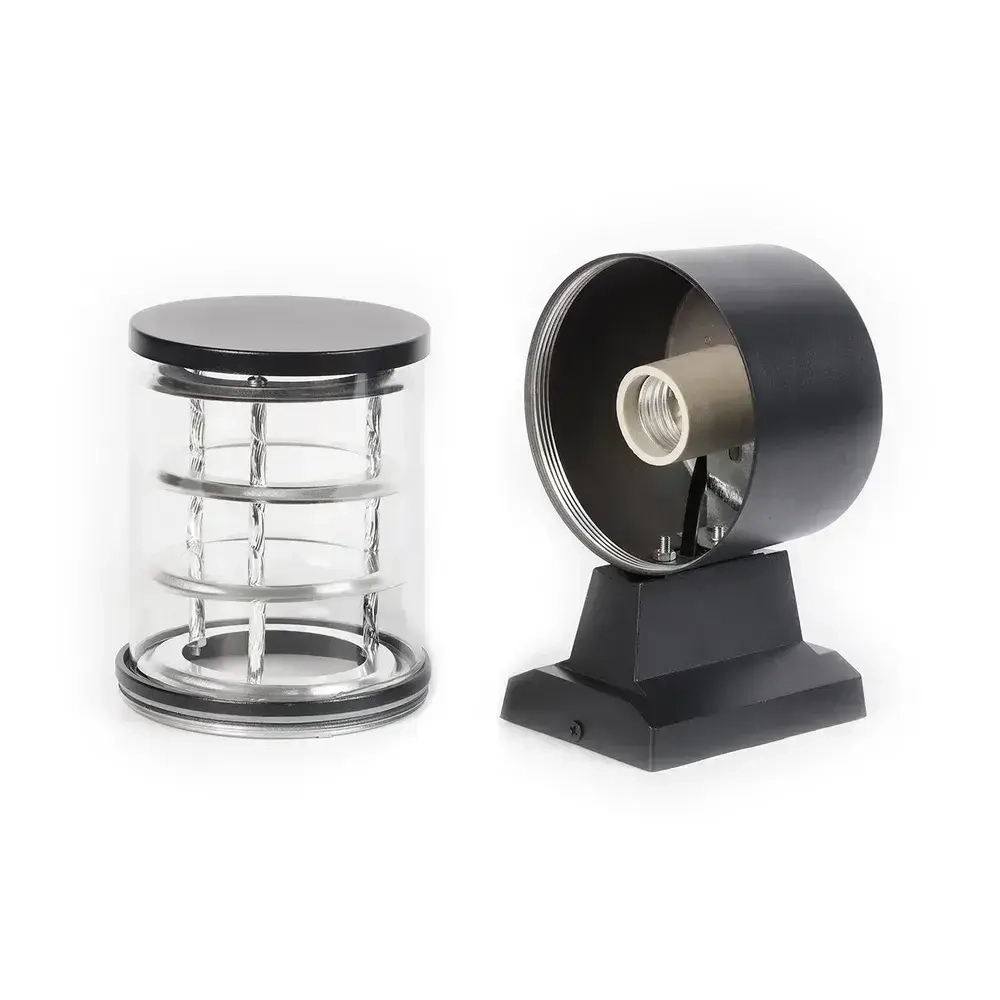 Светильник фасадный архитектурный уличный односторонний под лампу с цоколем Е27. Черный корпус