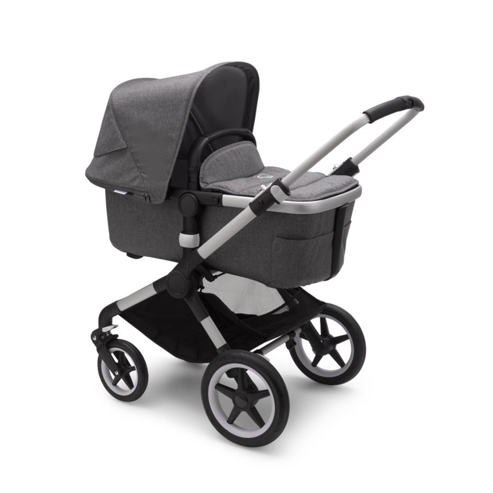 Коляска 2 в 1 Bugaboo Fox 2 Alu/Grey Melange-Grey Melange, стальной/серый меланж