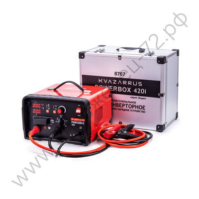Инверторное пуско-зарядное устройство KVAZARRUS PowerBox 420i, таймер, алюминиевый кейс