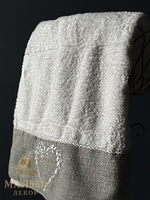 Полотенце "Олмо" большое белое банное 90x140 см в ванную