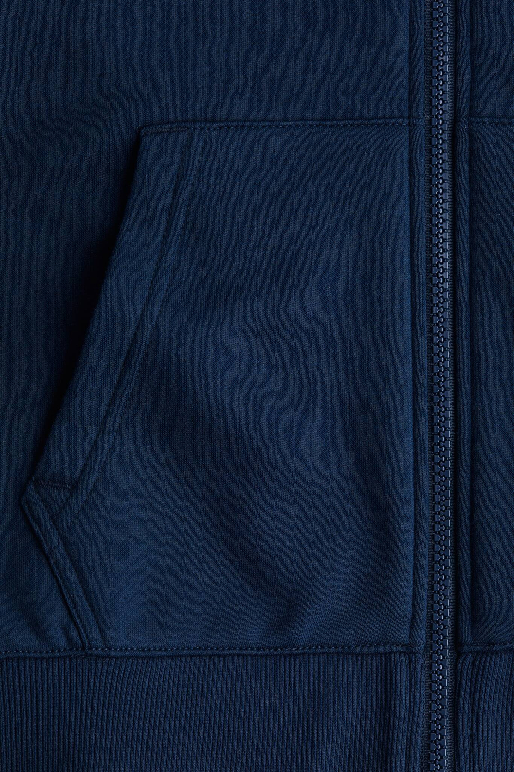 H&M Толстовка с капюшоном на молнии, темно-синий