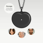 Умное ожерелье Bond Touch Heart в форме сердца, черное