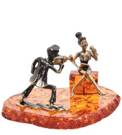 Народные промыслы AM- 524 Фигурка «Репортаж» (латунь, янтарь)