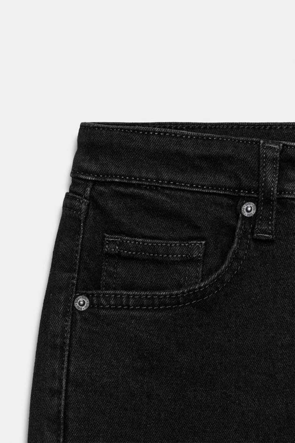 ZARA ДЖИНСЫ TRF CROPPED FLARE С ВЫСОКОЙ ПОСАДКОЙ, ЧЕРНЫЙ