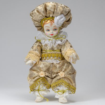 Интерьерная кукла Белый клоун