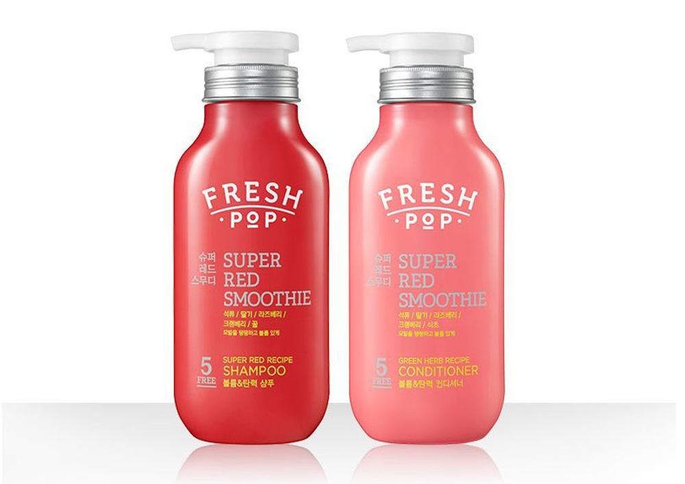 Шампунь «Ягодный смузи» для увеличения объема волос AmorePacific Fresh Pop Super Red Smoothie ( 500 мл)