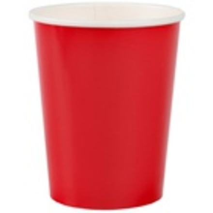 Стакан красный 250мл 6шт