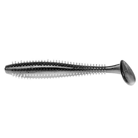 Виброхвост несъедоб. Shaggy 3,35&#39;/8,5 см Black &amp; White 30шт. (HS-16-023-N-30) Helios