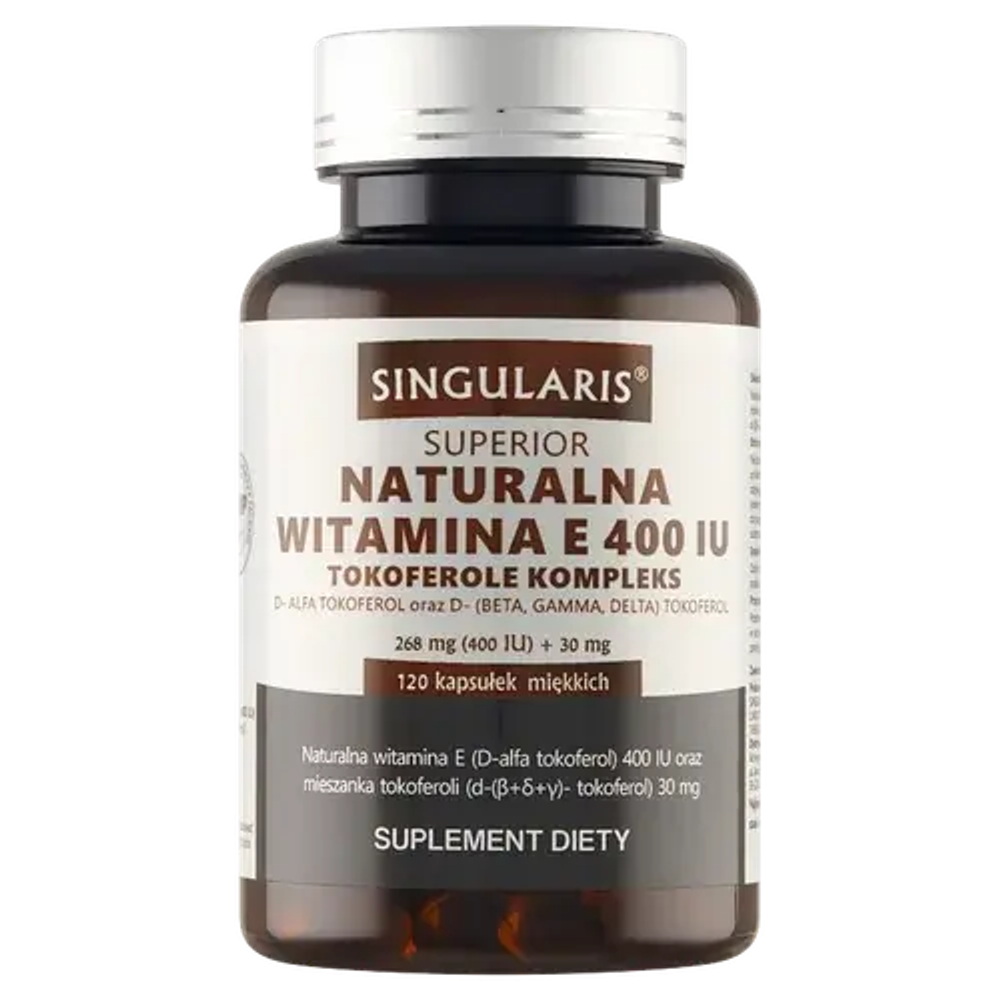 Singularis Superior Natural Vitamin E 400 UI Tocopherols Complex - 120 капсул