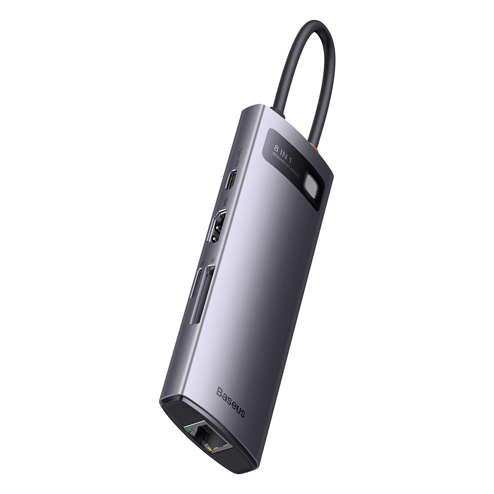 USB Хаб Baseus StarJoy 8-Port Type-C HUB (Type-C to HDMI4K@60Hz+3xUSB3.1+PD+SD+TF+RJ45)