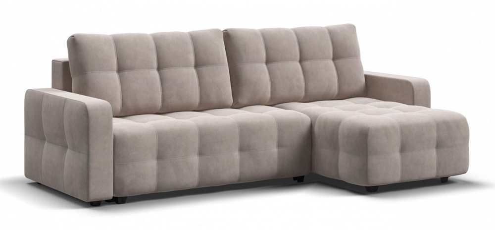 Угловой диван Денди Велюр Монолит латте