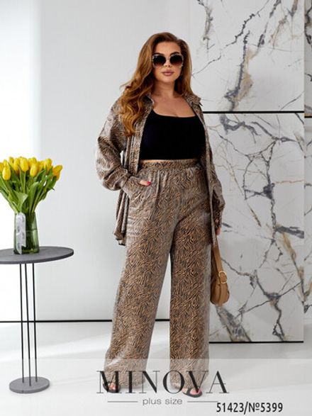 Костюм 5399-черный-бежевый Minova Фото 2