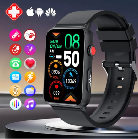 Смарт часы Глюкометр XRide ET602 - Bluetooth-звонки, температура тела, сахар в крови, ЭКГ, давление