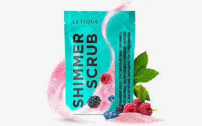 Мерцающий ягодный скраб для тела LETIQUE Cosmetics Shimmer Scrub 250 г