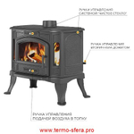 Печь-камин Везувий KZ-14 "Антрацит"