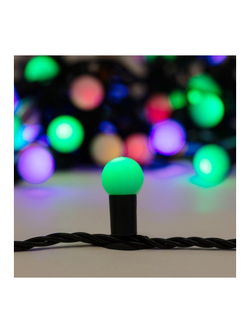 Гирлянда светодиодная "Мультишарики" 20м d17.5мм 200LED RGB 16Вт 220-240В IP65 провод ПВХ черн. (нужен шнур питания 303-500) Neon-Night 303-509