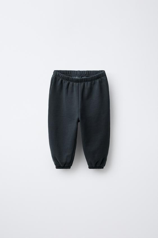 ZARA БРЮКИ-ДЖОГГЕРЫ С ЭТИКЕТКОЙ «ПИНГВИН», СИНИЙ