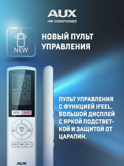 Настенная сплит-система AUX ASW-H09A4/CA-R2DI + AS-H09A4/CA-R2DI, белый