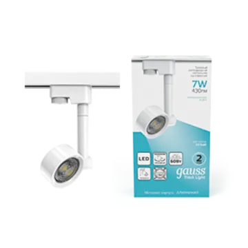 Однофазный трековый светильник 7W 430lm 4000K 220V IP20 45º TR056 белый Track Light LED Gauss
