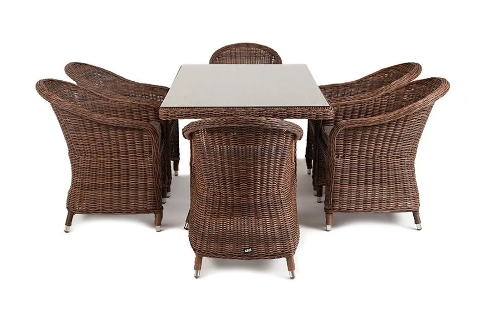 "Эспрессо" обеденная группа плетеная, цвет коричневый