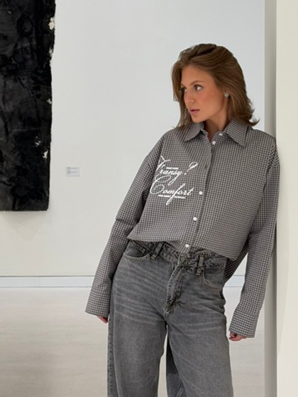 Рубашка 07, серая