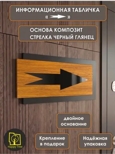 Табличка на дверь информационная стрелка