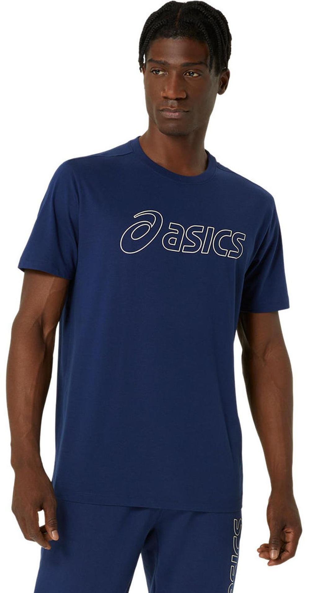 Мужская теннисная футболка Asics Logo Short Sleeve T-Shirt - небесный