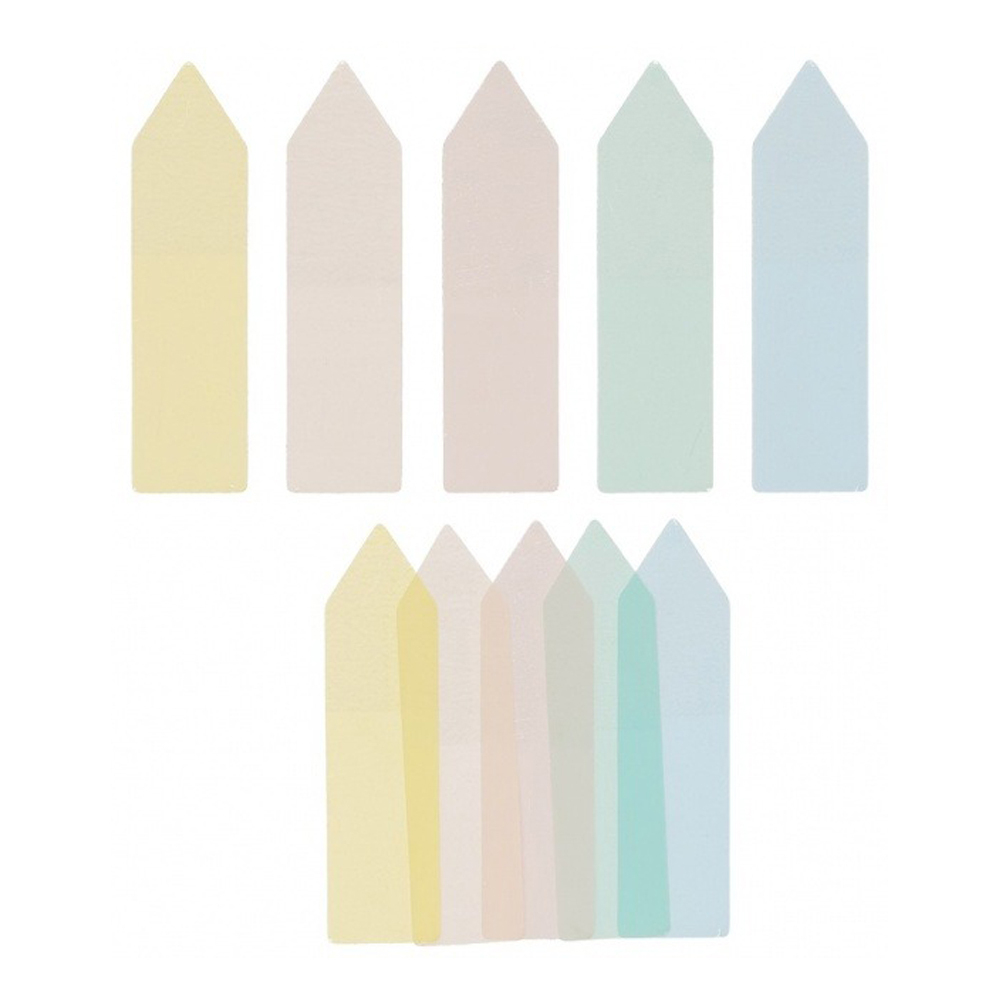 Закладки клейкие Basir пластиковые, с острым углом, 5 цветов, размер 1,2*4,5 см