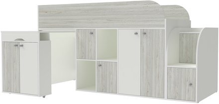 Кровать-чердак КарИВи Малыш 3 Белый  Винтерберг