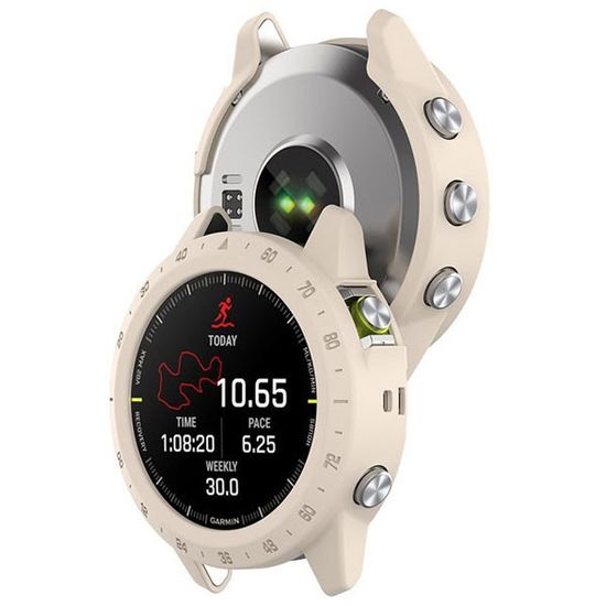 Защитный бампер чехол для часов Garmin MARQ Gen 2 Adventurer Athlete Aviator Captain Golfer материал TPU (Светло-бежевый)
