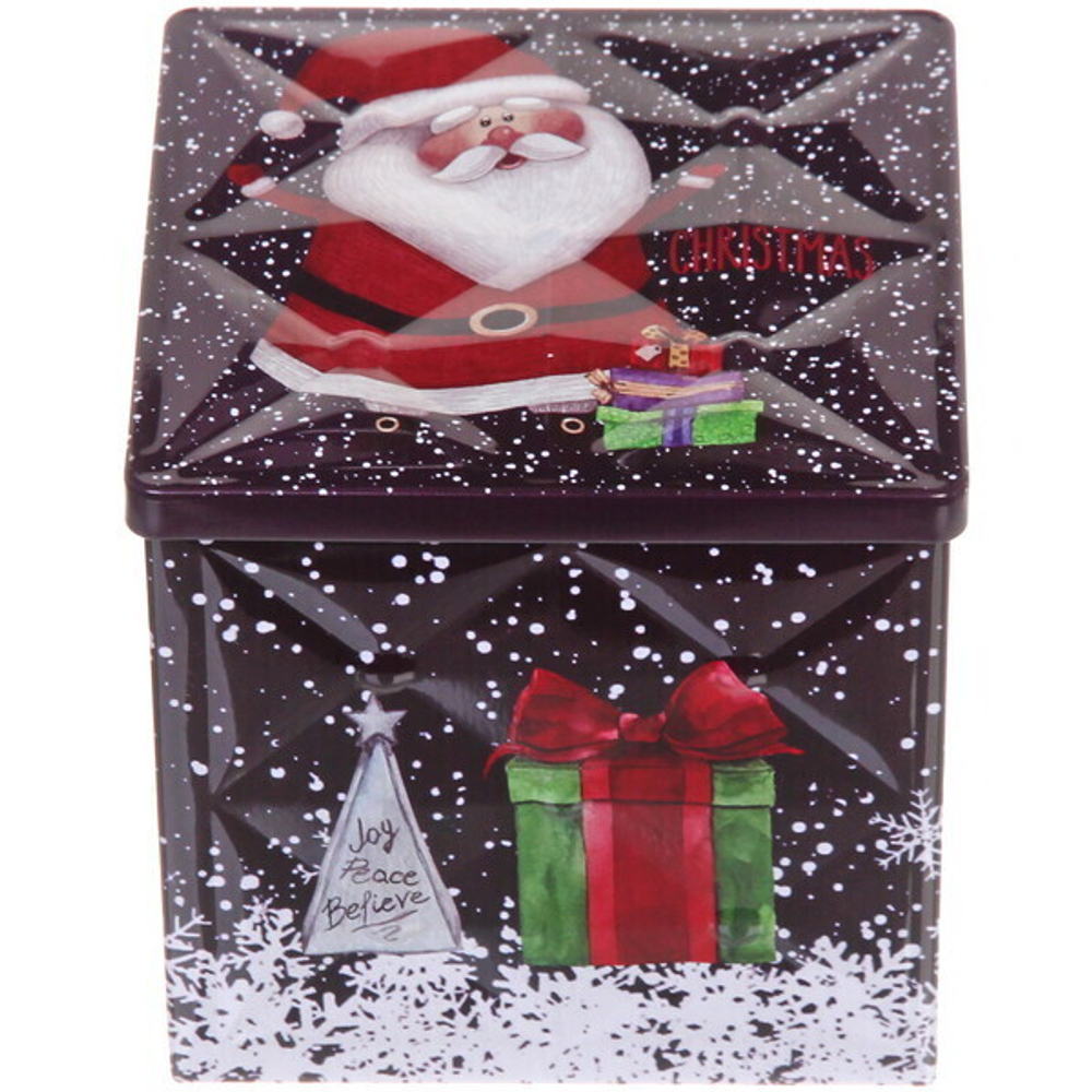 Банка жестяная 9*9*9см «Славный Дед Мороз»