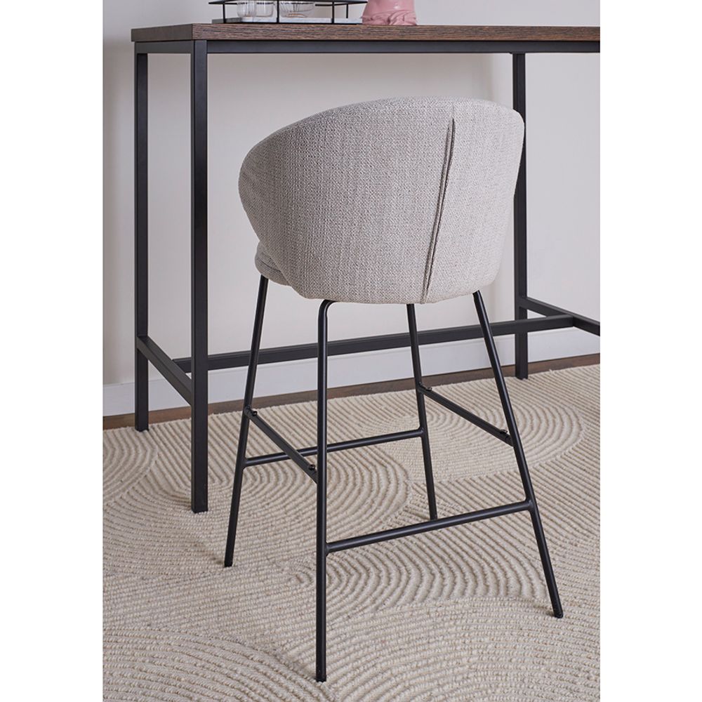 Стул полубарный Comfy, рогожка, топленое молоко