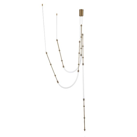 Подвесной светодиодный светильник Indigo Corda 14010/3P Brass V000064L