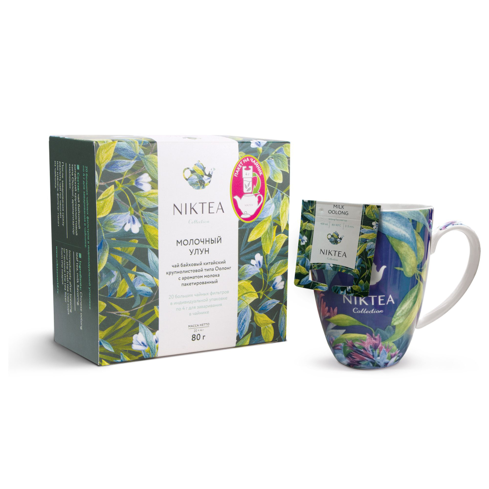 Чай зеленый в пакетиках для чайника Niktea Молочный Улун / Milk Oolong 20 x 4 г