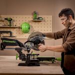 Торцовочная пила Greenworks GD24MS216, 24V, бесщеточная, 4800 об/мин, 216x30мм, рез 65х310мм, с протяжкой, без АКБ и ЗУ (1501707)