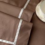 Комплект постельного белья Однотонный Сатин Премиум широкий кант OCPK030