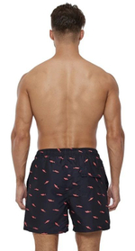 Черные пляжные шорты с перчиками чили (Размер: XXXL) (Цвет: черный)