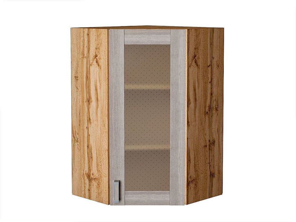 Шкаф верхний угловой остекленный Лофт