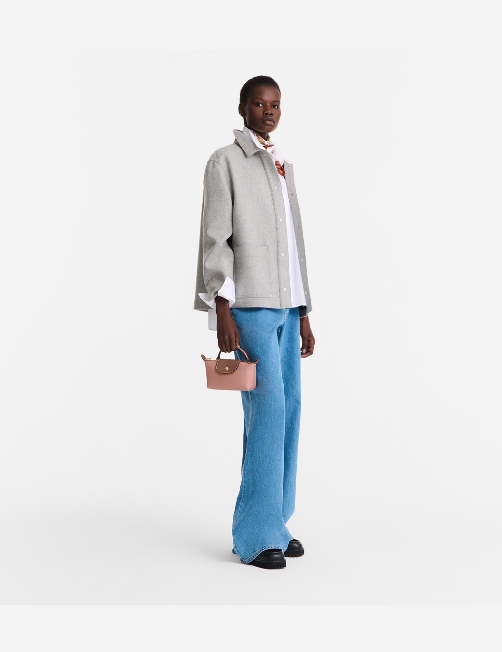 Longchamp Le Pliage Pouch "Pink Tea"