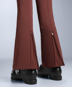 OYSHO Водонепроницаемые расклешенные эластичные брюки SKI с высокой посадкой, терракотовый