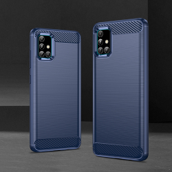 Чехол для Samsung Galaxy A51 (M40S) цвет Blue (синий), серия Carbon от Caseport